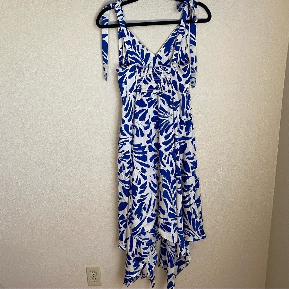 Alexis For Target Botanical Blue Asymmetric Dress XS - Picture 7 of 12